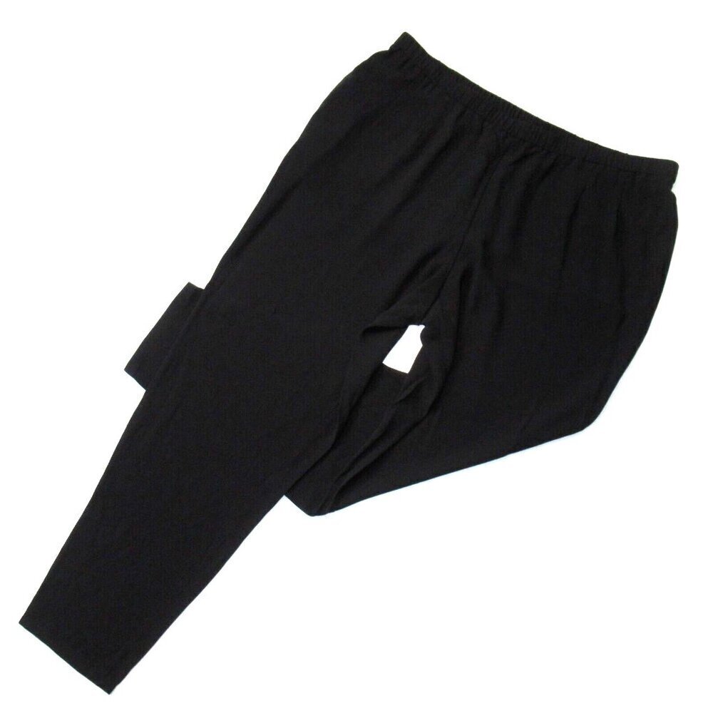 NWT Eileen Fisher Slouchy in Bark Silk Georgette Pull-on Pants XL
